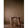 Casamance|Wallpaper interlaced pattern copper brown metallic|High-End