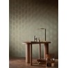 Casamance|Wallpaper interlaced pattern green and gold metallic|High-End