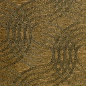 Casamance|Papier peint motif entrelacé vert et doré métallisé|Haut Gamme
