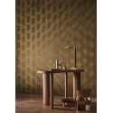 Casamance|Geflechtmuster Tapete kupfer-gold metallisch|Hochwertige