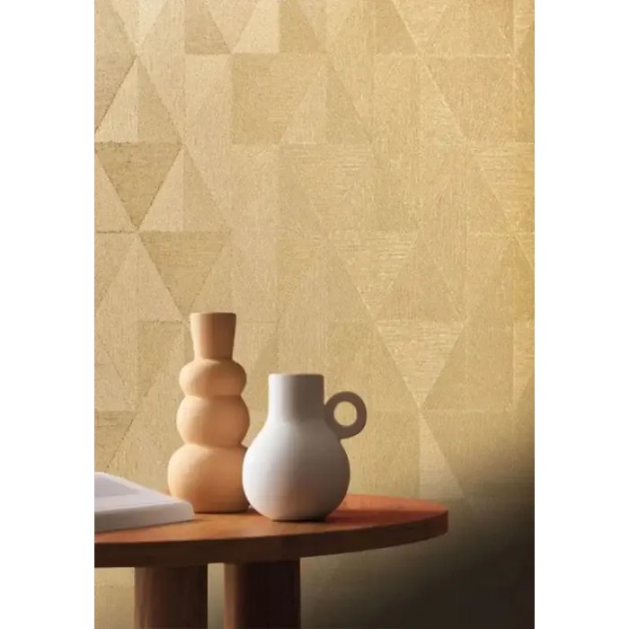 Casamance|Wallpaper geometric rhombus gold metallic|High-End