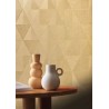 Casamance|Papel pintado geométrico rombos dorado metalizado|Alta Gama