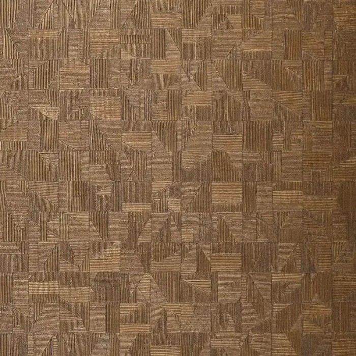 Casamance|Papel pintado geométrico moderno azul y dorado metalizado|Alta Gama