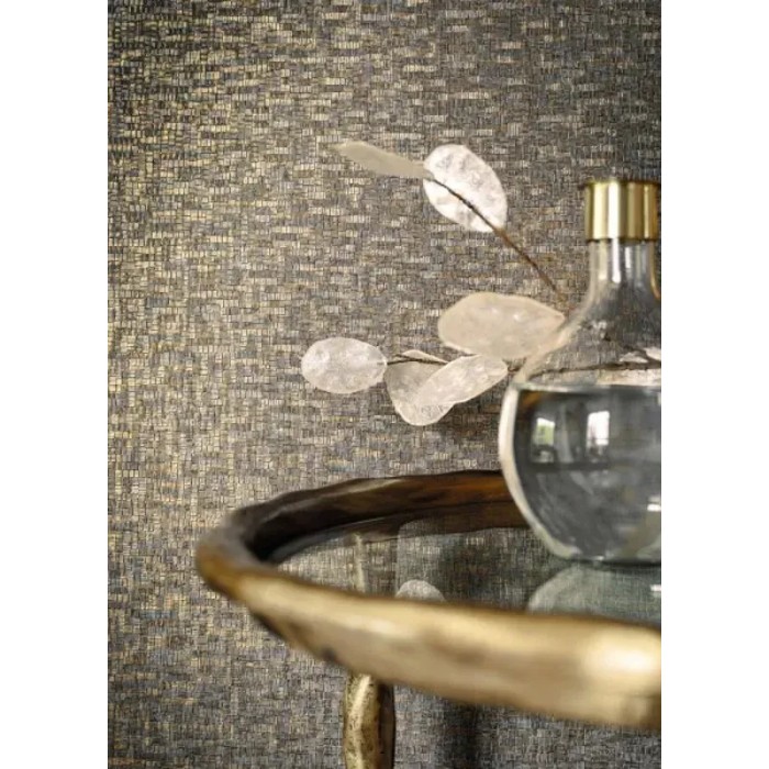 Casamance|Papel pintado mosaico mármol y piedra plata y dorado|Imitacion Metal