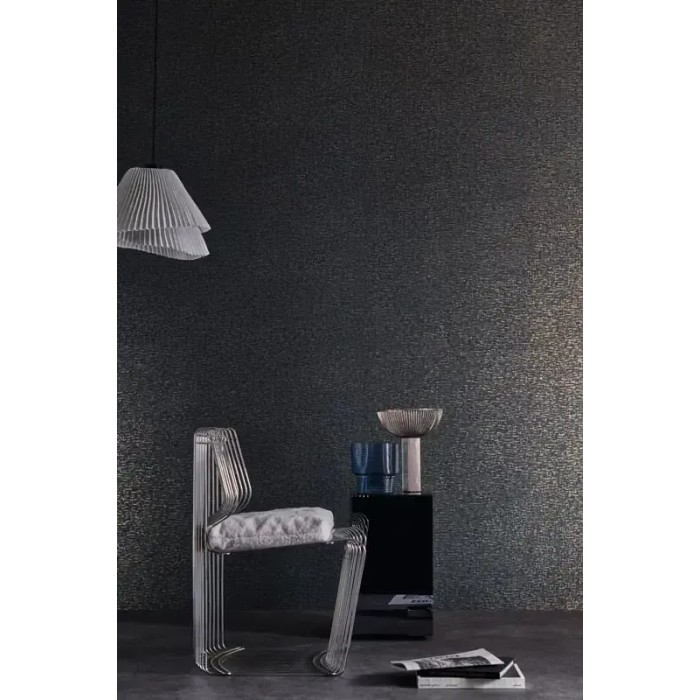 Casamance|Wallpaper mosaic marble and stone navy blue and gold|Metal Imitation