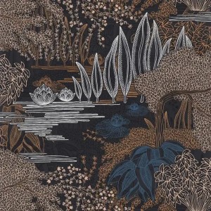 Casamance|Wallpaper beige eucalyptus autumn design|High-End
