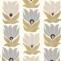 Casamance|Wallpaper floral Art Nouveau ochre gold|Art Deco