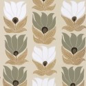 Casamance|Papier peint floral Art Nouveau blanc crème|Papier Peint