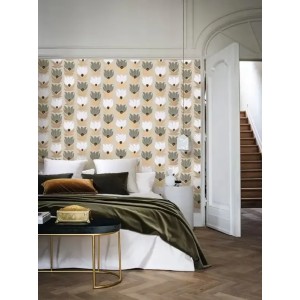 Casamance|Florale Jugendstil Tapete grün|Retro 2