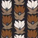 Casamance|Florale Jugendstil Tapete braun|Art Deco