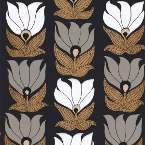 Casamance|Florale Jugendstil Tapete grün|Retro