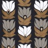 Casamance|Papier peint floral Art Nouveau noir et cuivre|Papier Peint