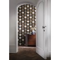 Casamance|Wallpaper floral Art Nouveau black and copper|Wallpaper