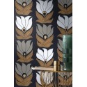 Casamance|Wallpaper floral Art Nouveau black and copper|Wallpaper