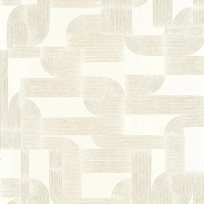 Papel pintado Art Nouveau geométrico negro dorado - Casamance Square Jasmin 75701222