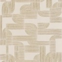 Casamance|Papier peint Art Nouveau géométrique blanc crème doré|Papier Peint
