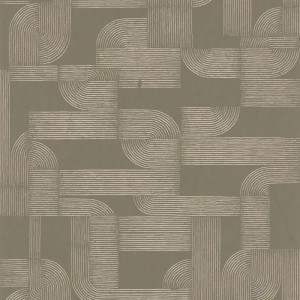 Papeldecor|Papier peint formes géométriques vert et beige|Géométrique