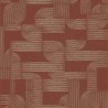 Casamance|Wallpaper Art Nouveau geometric khaki green gold|Art Deco