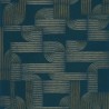 Casamance|Papier peint Art Nouveau géométrique brun terre cuite doré|Art Déco