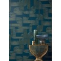 Casamance|Wallpaper Art Nouveau geometric terracotta brown gold|Art Deco