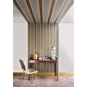 Casamance|Papier peint moderne rayures noires et cuivre|Rayures 2
