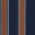 Casamance|Papel pintado moderno rayas azul y cobre|Rayas