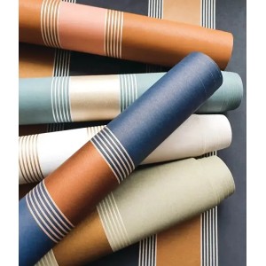Papeldecor|Papier peint rayures larges bleu et turquoise|Rayures 2