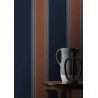 Casamance|Papel pintado moderno rayas azul y cobre|Rayas