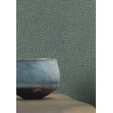 Casamance|Abstrakte Tapete grün matter Glanz|Minimalistisch