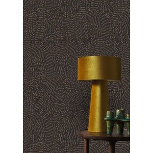 Papeldecor|Tapete mit Farnen und Bananenblättern in Lila, Braun, Beige|Tapeten 2