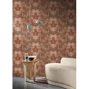 Casamance|Ethno Tapete braun Textilmosaik|Hochwertige 2
