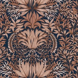 Casadeco|Papier peint museline bleue avec texture et plis|Bleu