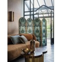 Casamance|Papier peint floral ornemental Art Nouveau bleu rouille|Damas