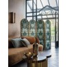Casamance|Papier peint floral ornemental Art Nouveau bleu rouille|Damas