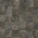 Casamance|Papier peint mosaïque feuilles exotiques effet bois gris noir|Imitation Bois