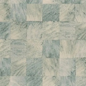 Casamance|Mosaik Tapete exotische Blätter Holzeffekt blau-grau|Holzimitat
