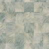 Casamance|Papier peint mosaïque feuilles exotiques effet bois vert beige|Imitation Bois