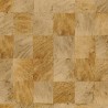 Casamance|Mosaik Tapete exotische Blätter Holzeffekt gelb|Holzimitat