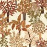 Casamance|Papier peint tropical bambou et figuiers blanc et ocre|Haut Gamme