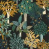 Casamance|Wallpaper tropical black bamboo multicolor exotic style|Wallpaper