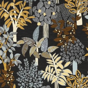 Rasch|Papier peint fleuri imprimé feuilles beige|Papier Peint