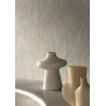 Casamance|Eukalyptusblätter Tapete beige mit 3D-Relief|Hochwertige