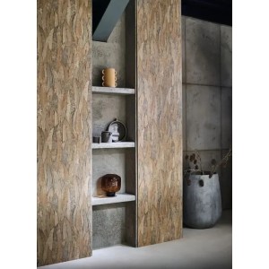 Casadeco|Papier peint patchwork ethnique contemporain marron|Ethnique 2
