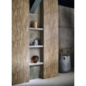 Casamance|Wallpaper eucalyptus leaves brown with textured effect|High-End