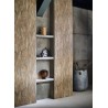 Casamance|Wallpaper eucalyptus leaves brown with textured effect|High-End