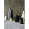 Casamance|Papier peint feuilles d’eucalyptus gris et kaki avec relief naturel|Haut Gamme