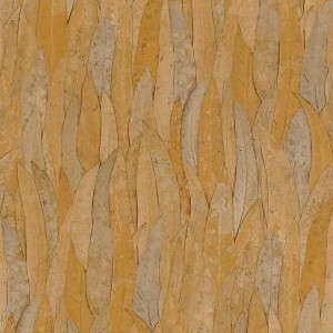 Casamance|Wallpaper eucalyptus leaves brown with 3D texture|Rustic
