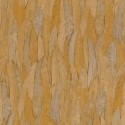 Casamance|Eukalyptusblätter Tapete ockergelb mit dekorativer Struktur|Rustikal