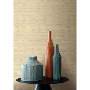 Casamance|Wallpaper natural fibers mustard orange wicker style|Raffia Imitation 2