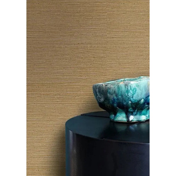 Casamance|Naturfaser Tapete braun handgearbeitetes Korbgeflecht|Raffiaimitation